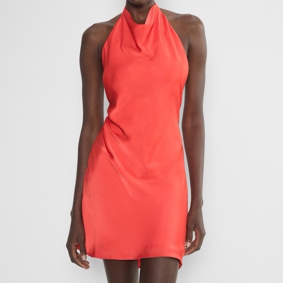 Aritzia Babaton Audience Satin Mini Dress in Cherry Red - Picture 1 of 6